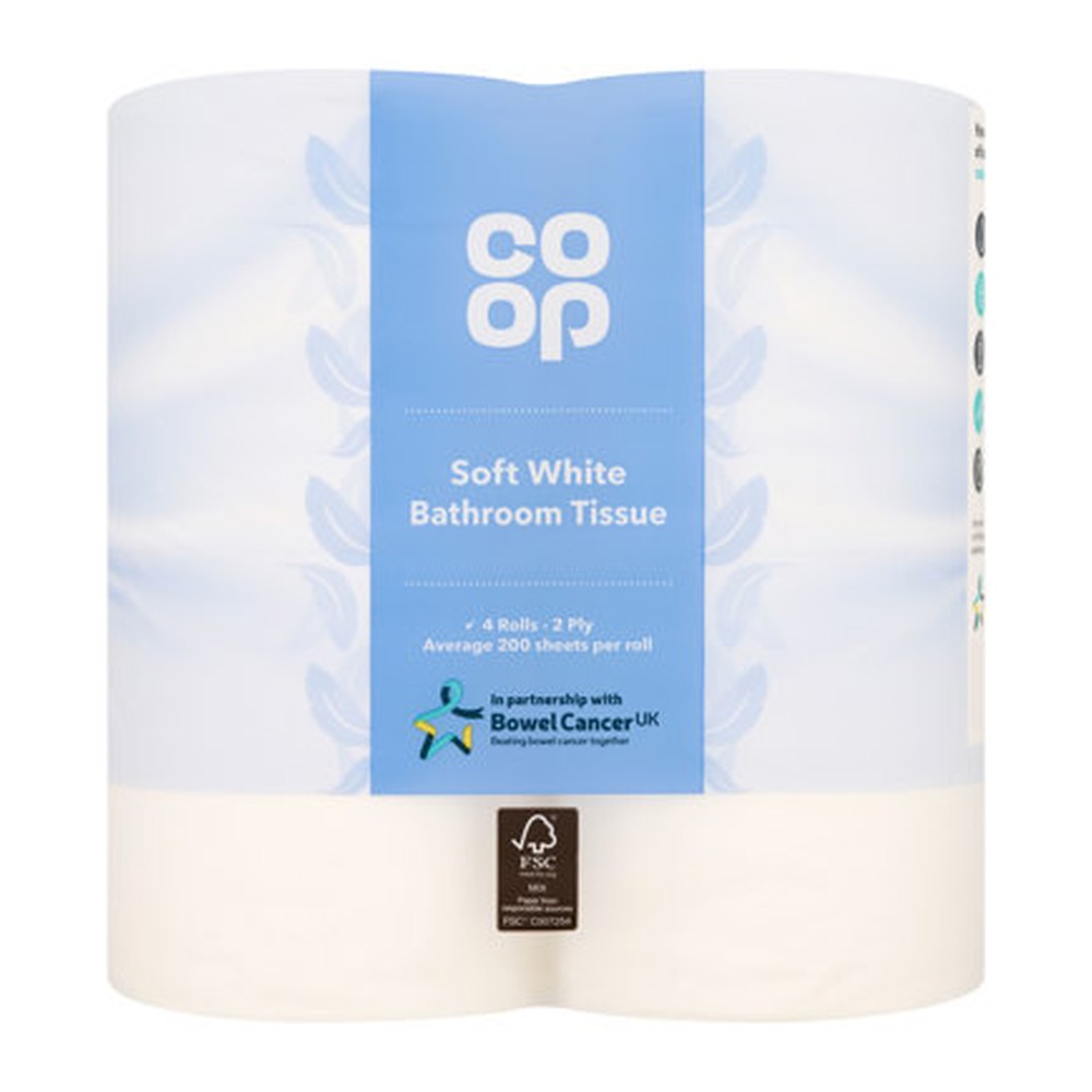 CO OP WHITE TOILET ROLL 4R