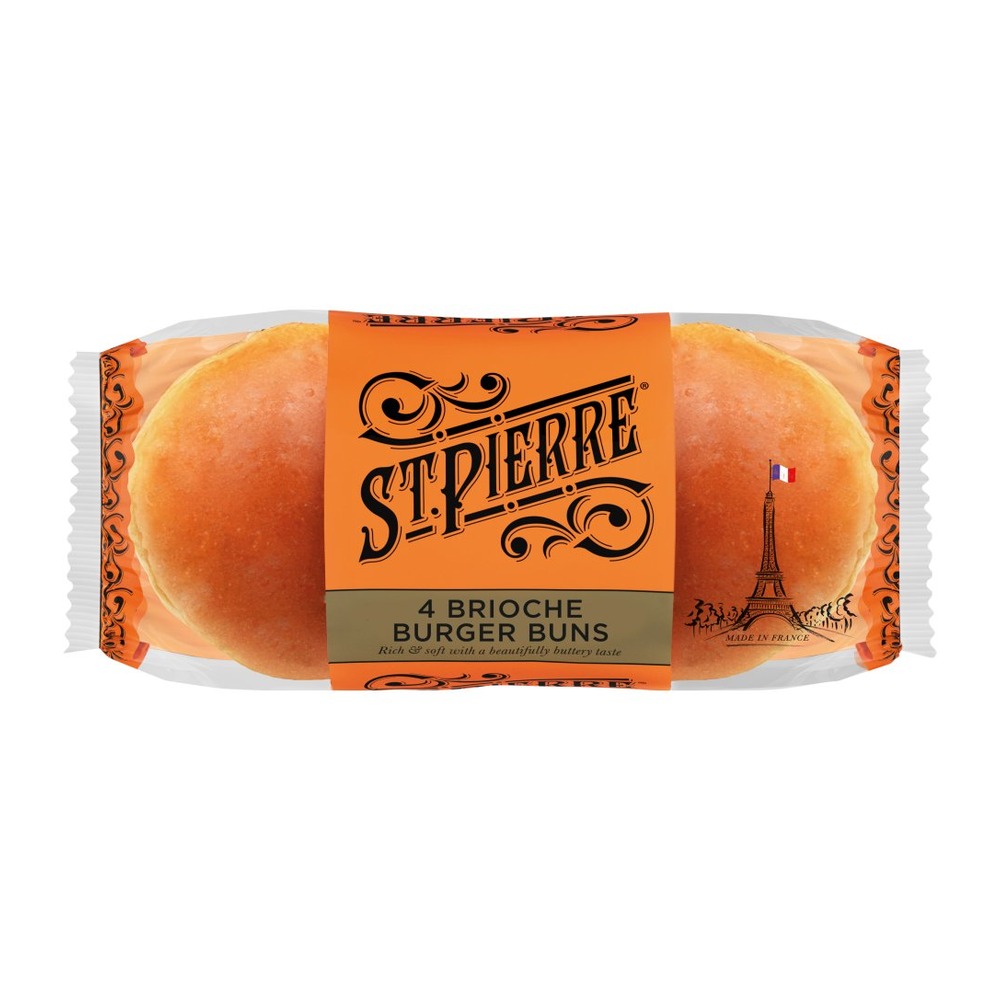 STPIERRE BRIOCHE B/BUNS 4PK